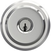 image:imageSchlage F10 BWE 622 Bowery Door Knob Hall amp Closet Passage Lock Matte BlackBright Chrome