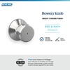 image:imageSchlage F10 BWE 622 Bowery Door Knob Hall amp Closet Passage Lock Matte BlackBright Chrome
