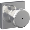 image:imageSchlage F10 BWE 622 Bowery Door Knob Hall amp Closet Passage Lock Matte BlackBright Chrome