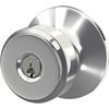 image:imageSchlage F10 BWE 622 Bowery Door Knob Hall amp Closet Passage Lock Matte BlackBright Chrome