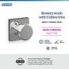 image:imageSchlage F10 BWE 622 Bowery Door Knob Hall amp Closet Passage Lock Matte BlackBright Chrome