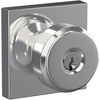 image:imageSchlage F10 BWE 622 Bowery Door Knob Hall amp Closet Passage Lock Matte BlackBright Chrome