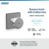 image:imageSchlage F10 BWE 622 Bowery Door Knob Hall amp Closet Passage Lock Matte BlackBright Chrome