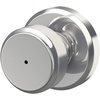 image:imageSchlage F10 BWE 622 Bowery Door Knob Hall amp Closet Passage Lock Matte BlackBright Chrome
