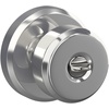 image:imageSchlage F10 BWE 622 Bowery Door Knob Hall amp Closet Passage Lock Matte BlackBright Chrome