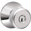 image:imageSchlage F10 BWE 622 Bowery Door Knob Hall amp Closet Passage Lock Matte BlackBright Chrome