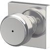 image:imageSchlage F10 BWE 622 Bowery Door Knob Hall amp Closet Passage Lock Matte BlackBright Chrome