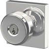 image:imageSchlage F10 BWE 622 Bowery Door Knob Hall amp Closet Passage Lock Matte BlackBright Chrome