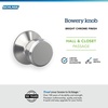 image:imageSchlage F10 BWE 622 Bowery Door Knob Hall amp Closet Passage Lock Matte BlackBright Chrome