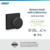 image:imageSchlage F10 BWE 622 Bowery Door Knob Hall amp Closet Passage Lock Matte BlackMatte Black