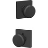 image:imageSchlage F10 BWE 622 Bowery Door Knob Hall amp Closet Passage Lock Matte BlackMatte Black