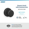 image:imageSchlage F10 BWE 622 Bowery Door Knob Hall amp Closet Passage Lock Matte BlackMatte Black