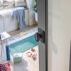 image:imageSchlage F10 BWE 622 Bowery Door Knob Hall amp Closet Passage Lock Matte BlackMatte Black