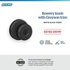 image:imageSchlage F10 BWE 622 Bowery Door Knob Hall amp Closet Passage Lock Matte BlackMatte Black