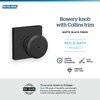 image:imageSchlage F10 BWE 622 Bowery Door Knob Hall amp Closet Passage Lock Matte BlackMatte Black