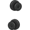 image:imageSchlage F10 BWE 622 Bowery Door Knob Hall amp Closet Passage Lock Matte BlackMatte Black