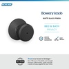 image:imageSchlage F10 BWE 622 Bowery Door Knob Hall amp Closet Passage Lock Matte BlackMatte Black