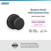 image:imageSchlage F10 BWE 622 Bowery Door Knob Hall amp Closet Passage Lock Matte BlackMatte Black