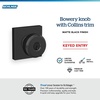 image:imageSchlage F10 BWE 622 Bowery Door Knob Hall amp Closet Passage Lock Matte BlackMatte Black
