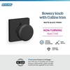 image:imageSchlage F10 BWE 622 Bowery Door Knob Hall amp Closet Passage Lock Matte BlackMatte Black