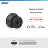 image:imageSchlage F10 BWE 622 Bowery Door Knob Hall amp Closet Passage Lock Matte BlackMatte Black