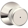 image:imageSchlage F10 BWE 622 Bowery Door Knob Hall amp Closet Passage Lock Matte BlackPolished Nickel