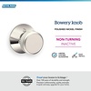 image:imageSchlage F10 BWE 622 Bowery Door Knob Hall amp Closet Passage Lock Matte BlackPolished Nickel