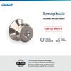 image:imageSchlage F10 BWE 622 Bowery Door Knob Hall amp Closet Passage Lock Matte BlackPolished Nickel