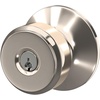image:imageSchlage F10 BWE 622 Bowery Door Knob Hall amp Closet Passage Lock Matte BlackPolished Nickel
