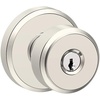 image:imageSchlage F10 BWE 622 Bowery Door Knob Hall amp Closet Passage Lock Matte BlackPolished Nickel