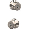 image:imageSchlage F10 BWE 622 Bowery Door Knob Hall amp Closet Passage Lock Matte BlackPolished Nickel