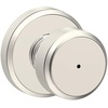 image:imageSchlage F10 BWE 622 Bowery Door Knob Hall amp Closet Passage Lock Matte BlackPolished Nickel