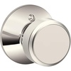 image:imageSchlage F10 BWE 622 Bowery Door Knob Hall amp Closet Passage Lock Matte BlackPolished Nickel