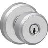image:imageSchlage F10 BWE 622 Bowery Door Knob Hall amp Closet Passage Lock Matte BlackSatin Chrome