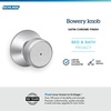 image:imageSchlage F10 BWE 622 Bowery Door Knob Hall amp Closet Passage Lock Matte BlackSatin Chrome