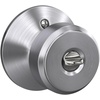 image:imageSchlage F10 BWE 622 Bowery Door Knob Hall amp Closet Passage Lock Matte BlackSatin Chrome
