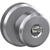image:imageSchlage F10 BWE 622 Bowery Door Knob Hall amp Closet Passage Lock Matte BlackSatin Chrome