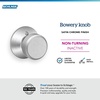 image:imageSchlage F10 BWE 622 Bowery Door Knob Hall amp Closet Passage Lock Matte BlackSatin Chrome
