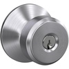 image:imageSchlage F10 BWE 622 Bowery Door Knob Hall amp Closet Passage Lock Matte BlackSatin Chrome