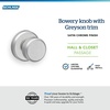 image:imageSchlage F10 BWE 622 Bowery Door Knob Hall amp Closet Passage Lock Matte BlackSatin Chrome