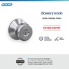 image:imageSchlage F10 BWE 622 Bowery Door Knob Hall amp Closet Passage Lock Matte BlackSatin Chrome