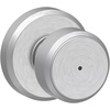 image:imageSchlage F10 BWE 622 Bowery Door Knob Hall amp Closet Passage Lock Matte BlackSatin Chrome