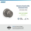 image:imageSchlage F10 BWE 622 Bowery Door Knob Hall amp Closet Passage Lock Matte BlackSatin Nickel