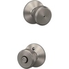 image:imageSchlage F10 BWE 622 Bowery Door Knob Hall amp Closet Passage Lock Matte BlackSatin Nickel