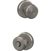 image:imageSchlage F10 BWE 622 Bowery Door Knob Hall amp Closet Passage Lock Matte BlackSatin Nickel