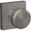 image:imageSchlage F10 BWE 622 Bowery Door Knob Hall amp Closet Passage Lock Matte BlackSatin Nickel
