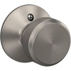 image:imageSchlage F10 BWE 622 Bowery Door Knob Hall amp Closet Passage Lock Matte BlackSatin Nickel