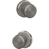 image:imageSchlage F10 BWE 622 Bowery Door Knob Hall amp Closet Passage Lock Matte BlackSatin Nickel