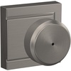 image:imageSchlage F10 BWE 622 Bowery Door Knob Hall amp Closet Passage Lock Matte BlackSatin Nickel
