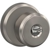 image:imageSchlage F10 BWE 622 Bowery Door Knob Hall amp Closet Passage Lock Matte BlackSatin Nickel